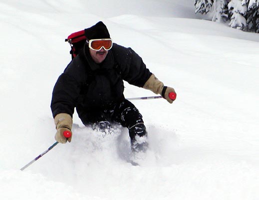 skiing Sunshine. Photo by Warren Long