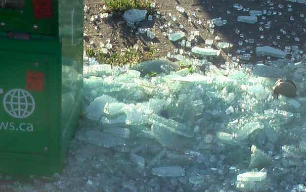 and yet another smashed shelter