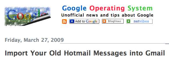 <a href="http://googlesystem.blogspot.com/2009/03/import-your-old-hotmail-messages-into.html">Google</a> tells you how to do it 