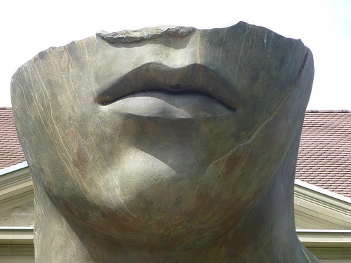 Olympic museum statue