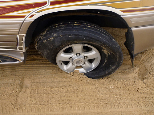 Toyota sand dunes blowout