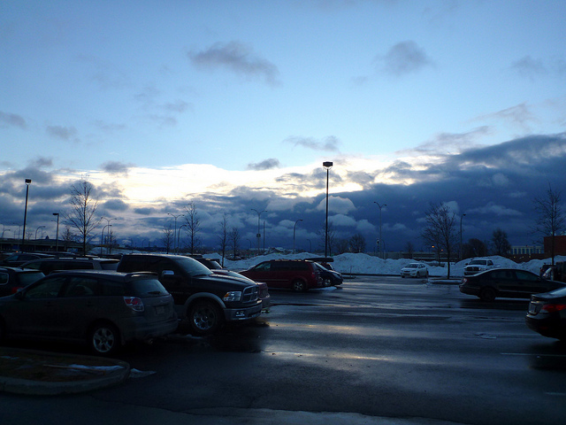 weird winter sky