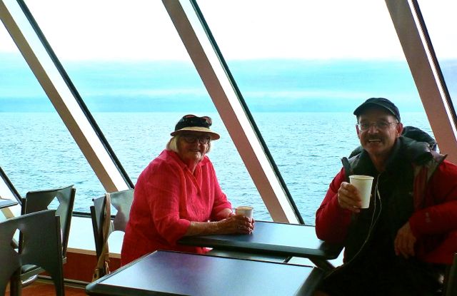 hot chocolate on the newest ferry