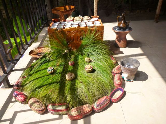 traditional Ethiopian coffee service