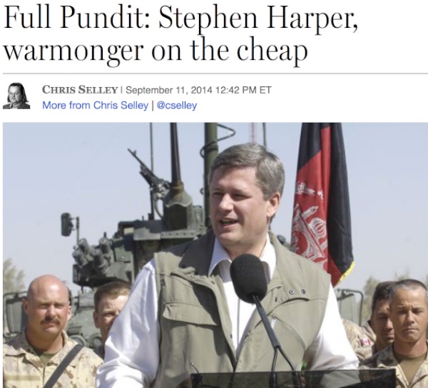 Harper warmonger